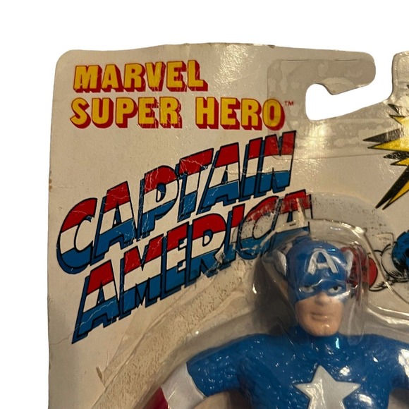 Captain America Marvel Twistables Superhero Action Figure 50th Ann 1989 NEW RARE - Picture 4 of 9